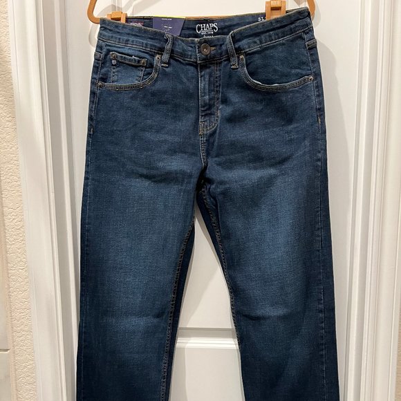 Chaps Men's Slim Straight Fit Freedom Stretch Jeans Size 32 x 32 - Picture 1 of 4